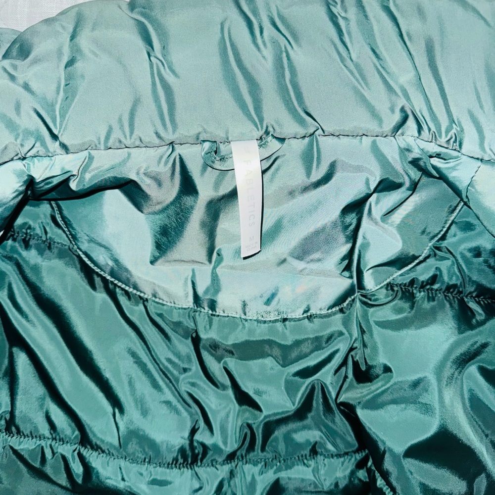 Deep Green Puffer All Weather Jacket - “Everpine Shine” - Fabletics - Picture 3 of 7